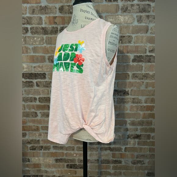 Disney Just add waves castle sleeveless t shirt pink size M/L - Picture 5 of 10